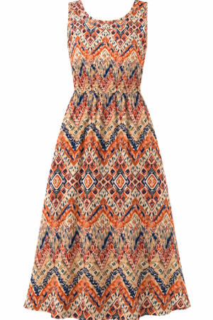 Flowy Summer Midi Dress for Women | Casual Beach Vacation Sundress with Pockets