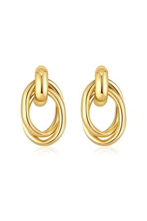 Gold Statement Drop Earrings for Women