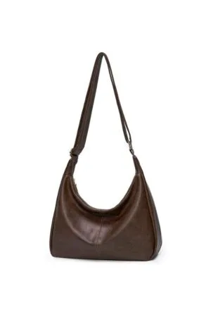 Soft Vegan Leather Hobo Shoulder Bag