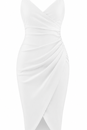 OWIN Women’s V Neck Ruched Bodycon Cocktail Dress