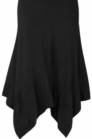 DJT Women’s Flowy Handkerchief Hem Midi Skirt