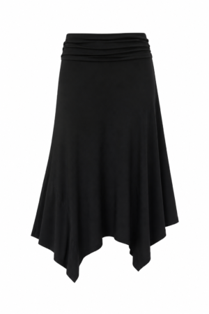 DJT Women’s Flowy Handkerchief Hem Midi Skirt